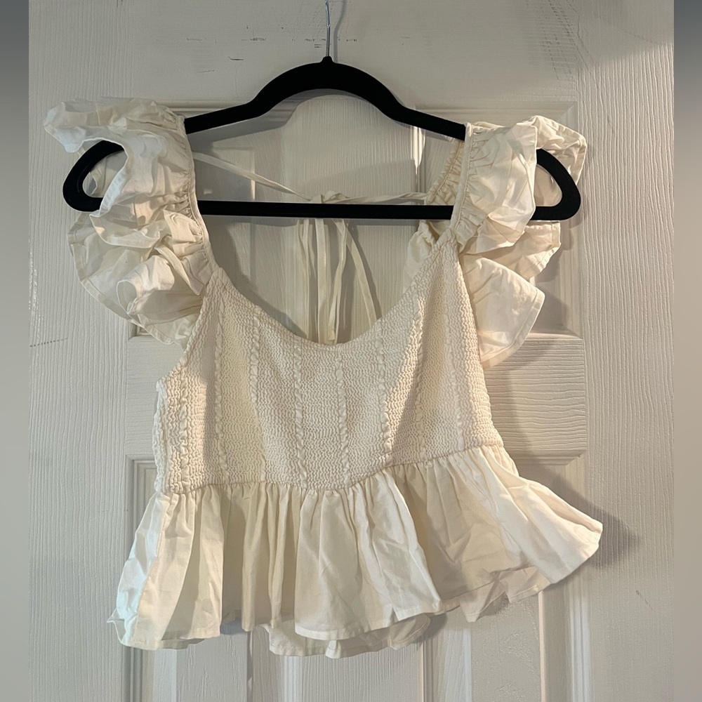 Zara, Cream Tank Top, Size Medium